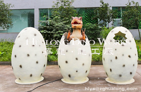 華龍藝術(shù)戶外恐龍主題樂園 互動(dòng)拍照恐龍蛋組合高1.8M