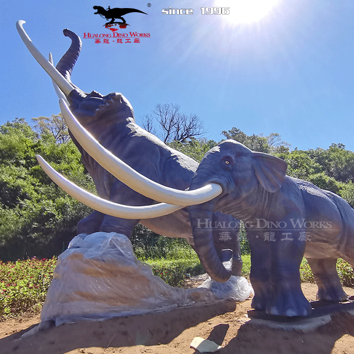 華龍科技 1；1大型仿真冰河世界遠(yuǎn)古黃河古象